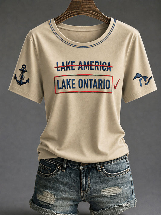 Women's Lake Ontario Not Lake America T-shirt