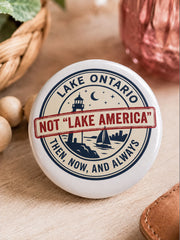 Lake Ontario Always And Forever 5.8cm Element Badge Pin – Unique Graphic Metal Button