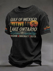 sMen's "Gulf of Mexico Lake Ontario Freedom Democracy Truth" T-shirts
