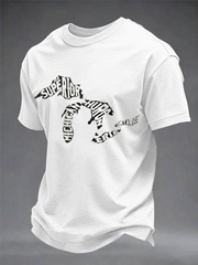 Men's Lake Ontario imitation cotton short-sleeved T-shirt