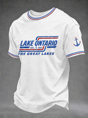 Men’s Lake Ontario Printed Casual T-Shirt