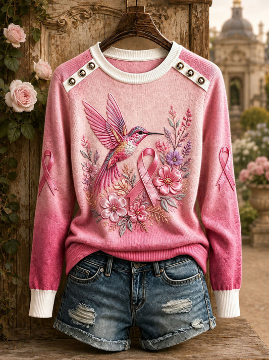 Women's Breast Cancer Awareness Hummingbird Tops
