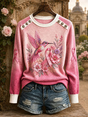 Women's Breast Cancer Awareness Hummingbird Tops