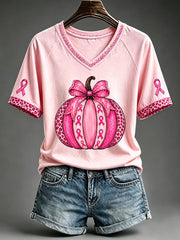 Women's Pink Pumpkin T-Shirt