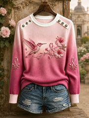 Women's Breast Cancer Awareness Hummingbird Tops
