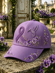 Women's Alzheimer's Hummingbird Floral Hats