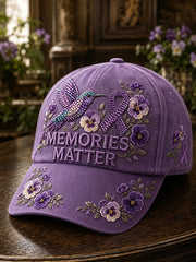 Women's Alzheimer's Hummingbird Floral Hats