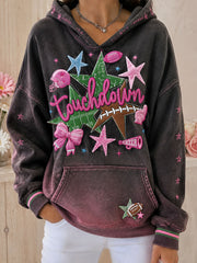 Women's Breast Cancer Awareness Art Printed Hoodie