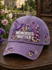 Women's Alzheimer's Hummingbird Floral Hats