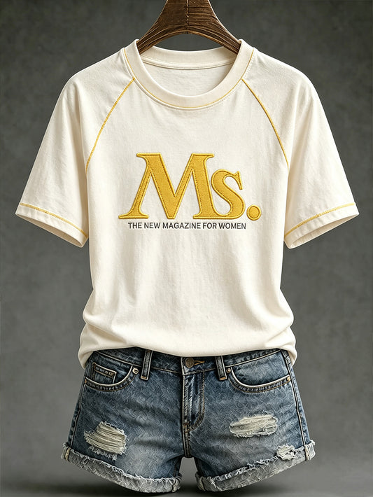 Women's The New Magazine For Women printed casual short sleeve T-shirt