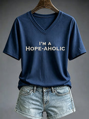 Women's I'm A Hope-AHOLIC Print T-shirt