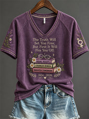 Women's The Truth Will Set You Free Women Power Memorial short-sleeved T-shirt
