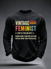 Men's Vintage Feminist Waffle Top