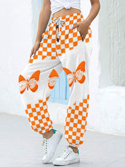 Women's Game Day Football Print Casual Pants