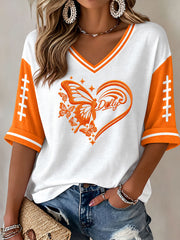 Women's Game Day Football Printed Casual T-Shirt