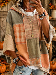 Women's Fall Patchwork Art Hoodie