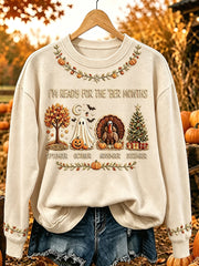 Women's I'm Ready For The 'ber Months Print Cozy Sweatshirt