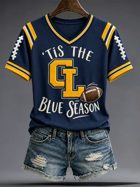 Women's Michigan University Football Lover Printed T-shirt