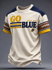 Men's Michigan University Football Lover Printed T-shirt