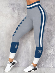 Women's Game Day Football Printed Casual Leggings