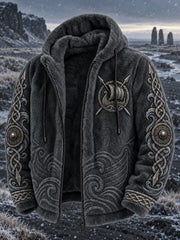 Men's Viking Printed Flannel Coat