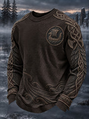 Men's Viking Printed Waffle Long Sleeve T-Shirt