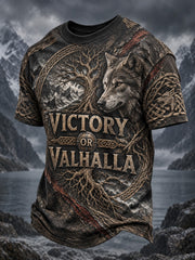 Men's Viking Victory Or Valhalla Printed T-shirt