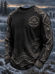 Men's Viking Printed Waffle Long Sleeve T-Shirt