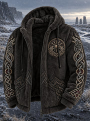 Men's Viking Printed Flannel Coat