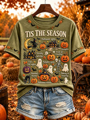 Women's Tis The Season Halloween Print Short-sleeved T-shirt