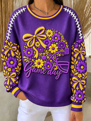 Women's College Football Fan Floral Helmet Hoodies