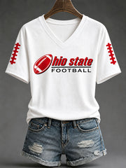 Women's Football Game Day Casual T-Shirt