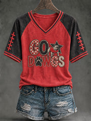 Women's Game Day Football Printed Casual T-Shirt