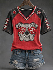 Women's Game Day Football Printed Casual T-Shirt