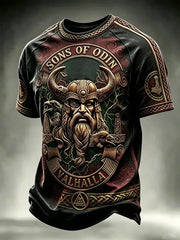 Men's Viking Printed Casual short sleeves t-shirt