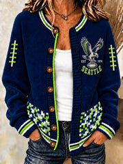 Women's Football Gameday Gift For Football Fans Cardigan