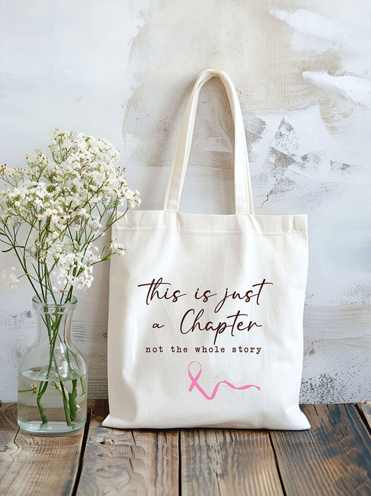 Breast Cancer Awareness Art Printed Canva Bag