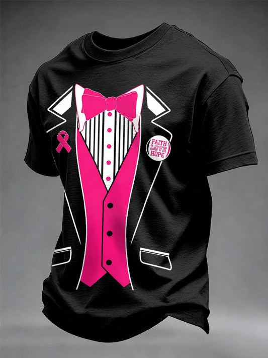 Men's Breast Cancer Awareness Real Men Wear Pink T-shirt