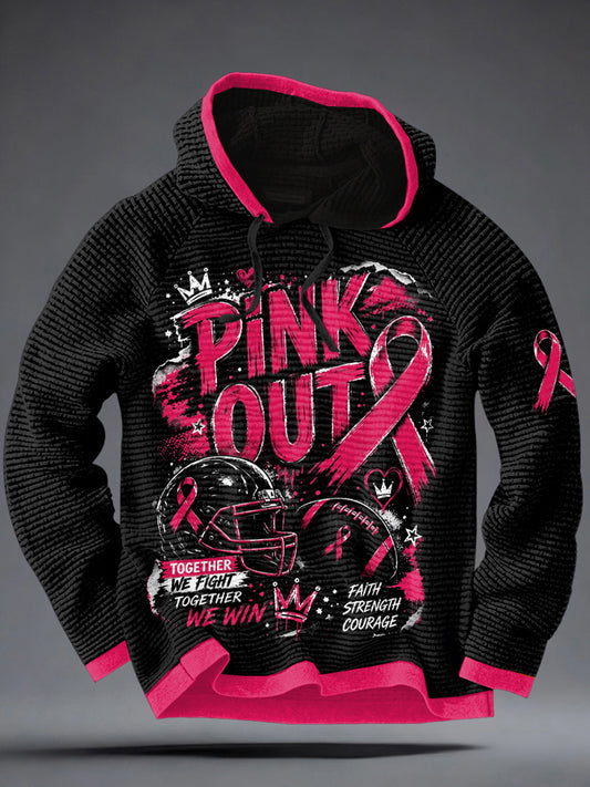 Men's Breast Cancer Awareness Real Men Wear Pink French Terry Hoodie