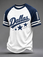 Men's Cowboys Football Fans Lovers Gameday Casual Short Sleeve T-Shirt