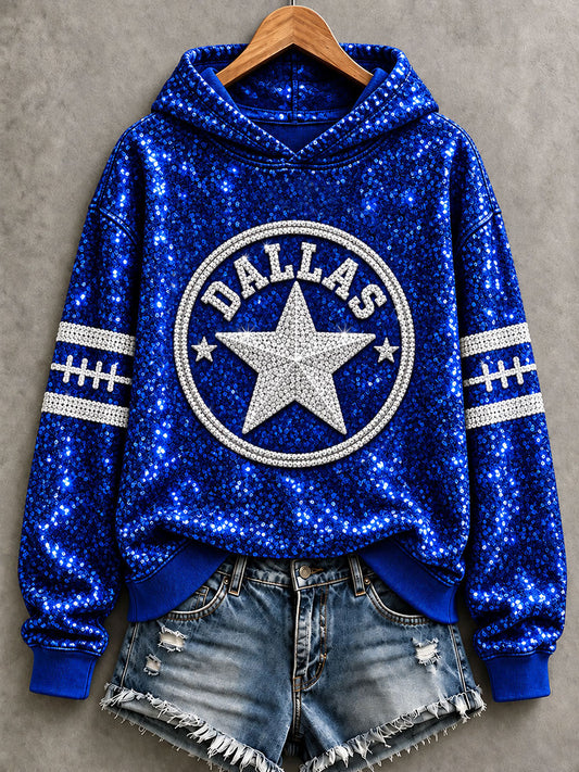 Women's Cowboys Football Fans Lovers Gameday Casual Regular Sweatshirt