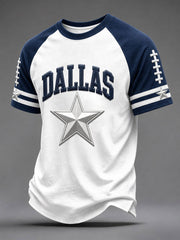 Men's Cowboys Football Fans Lovers Gameday Casual Short Sleeve T-Shirt