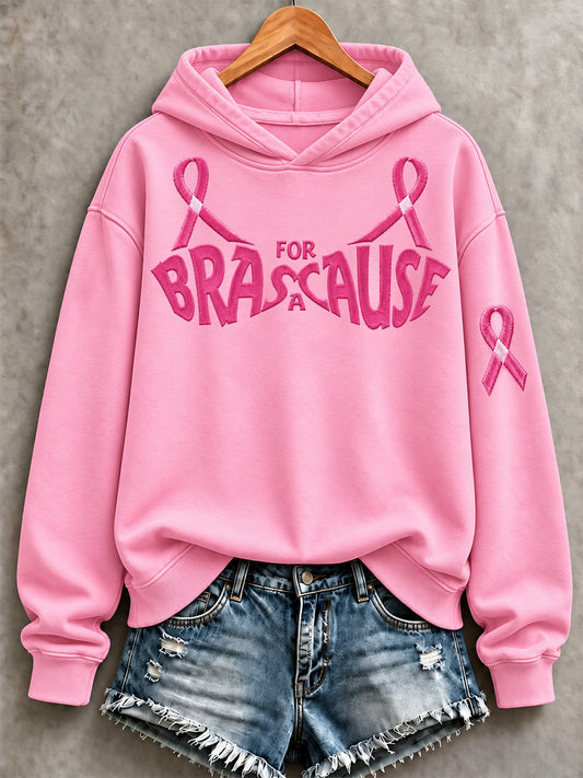 Women's Breast Cancer Awareness Print Sweatshirt