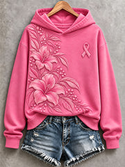 Women's Breast Cancer Awareness Print Sweatshirt