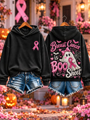 Women's Halloween Breast Cancer Print Sweatshirt