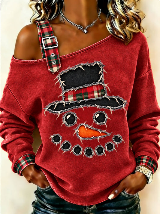 Women's Christmas Print Casual Sweatshirt