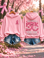 Women's Breast Cancer Print Sweatshirt