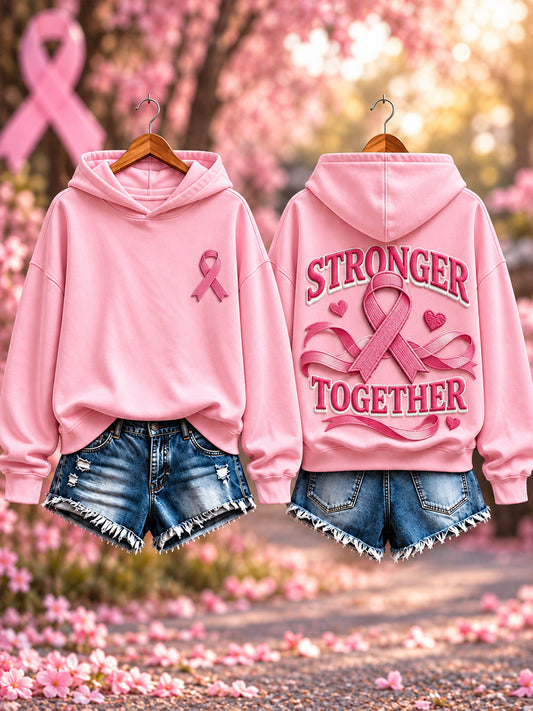 Women's Breast Cancer Print Sweatshirt
