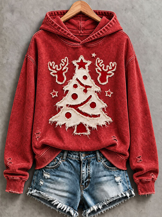 Women's Christmas Print Casual Hoodie