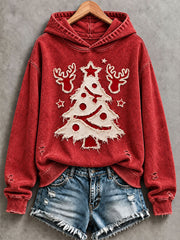 Women's Christmas Print Casual Hoodie
